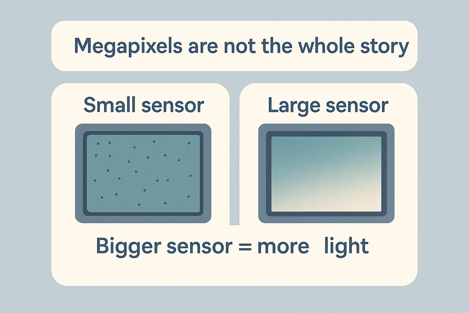 Sensor size versus megapixels explained