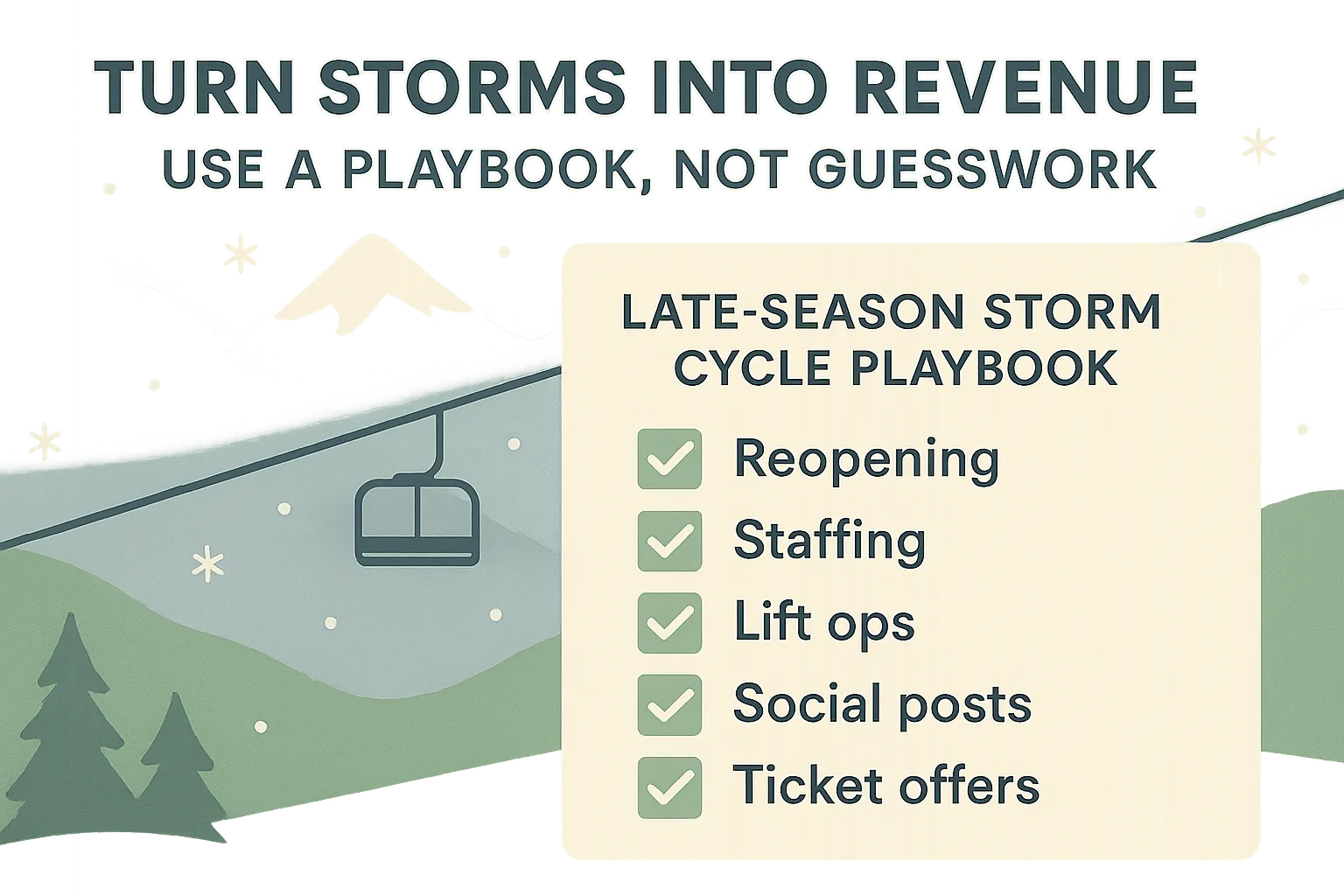 Late-season storm playbook infographic