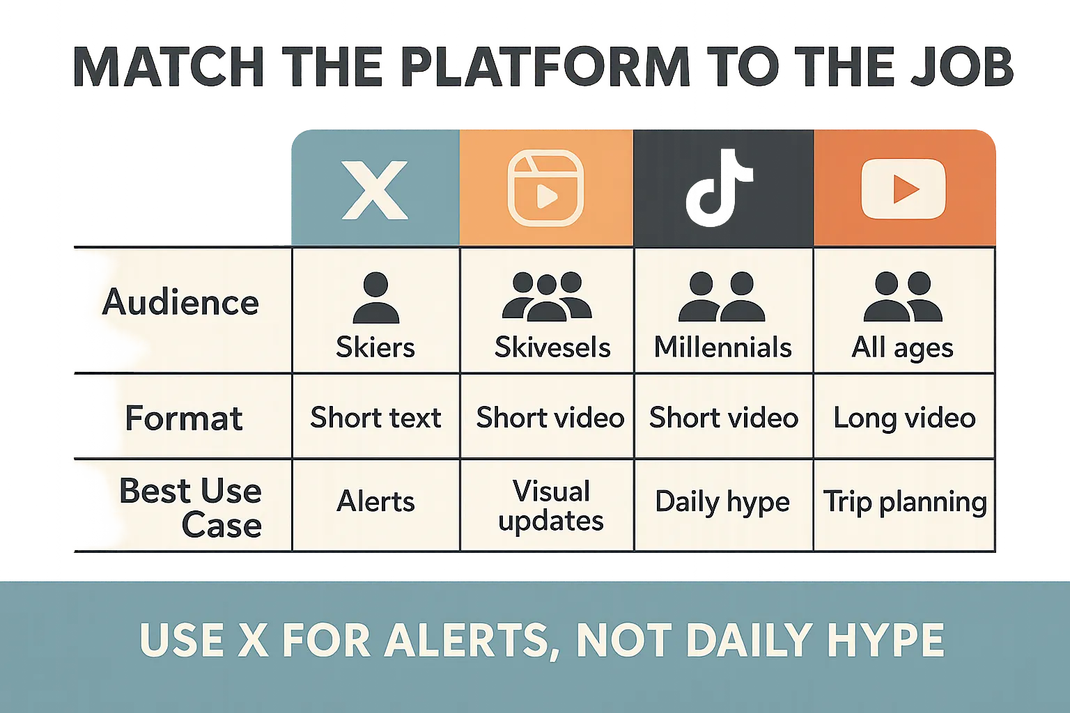 Platform comparison infographic