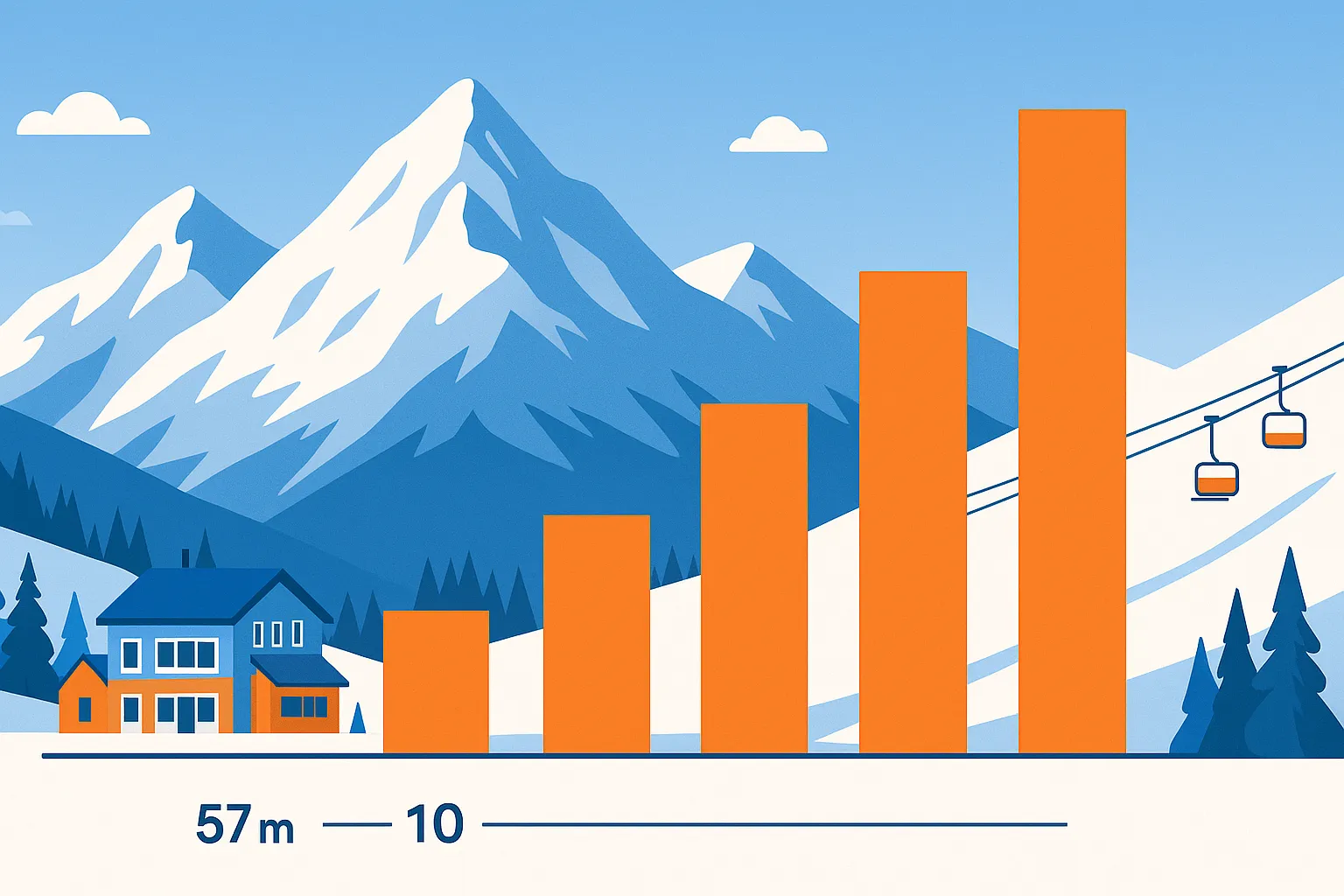 Global ski industry record 399 million visits 2024-25