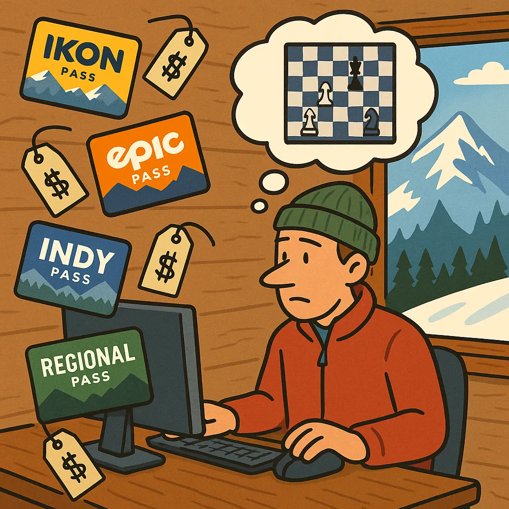 Ski resort operator comparing season pass products and pass renewal strategy
