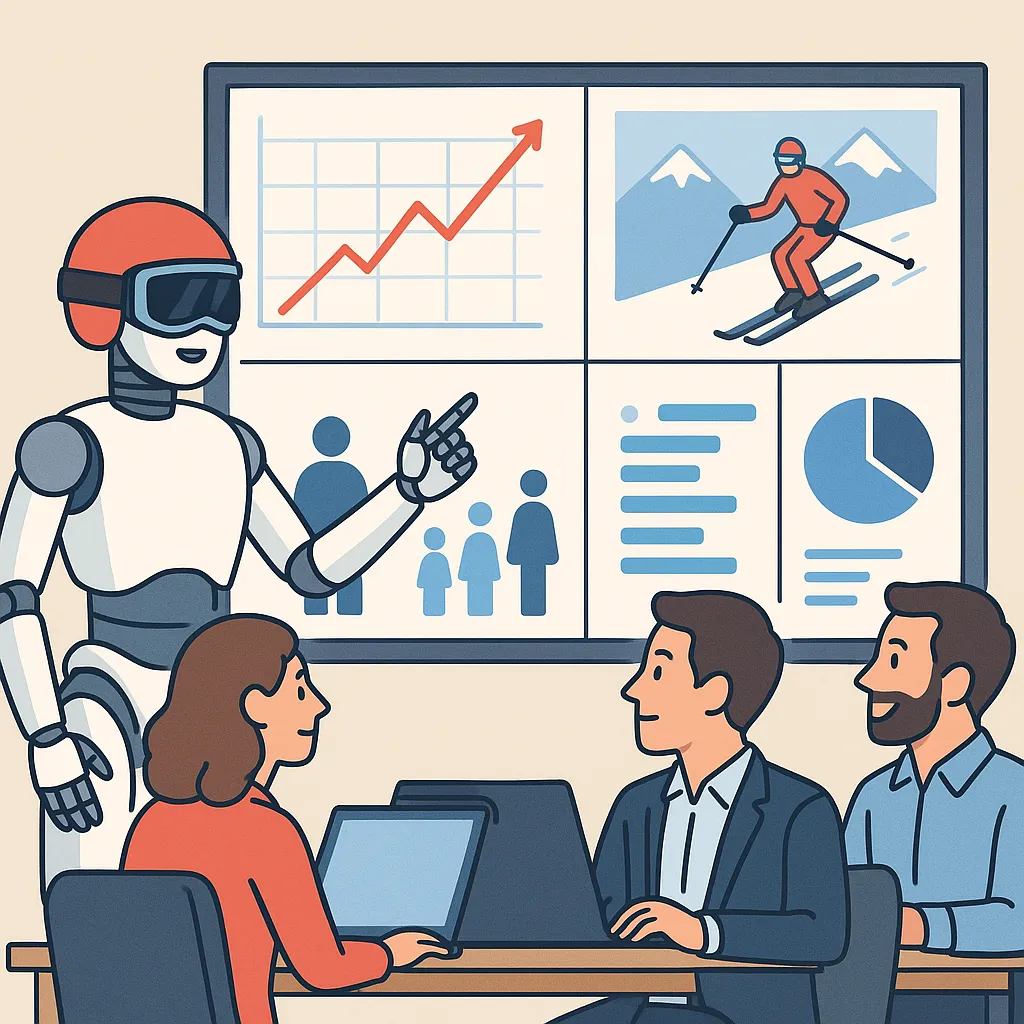 AI technology helping ski resort marketing team analyze growth and participation data