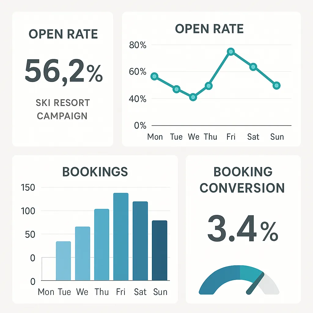 Automated email sequences for ski resort guest re-engagement