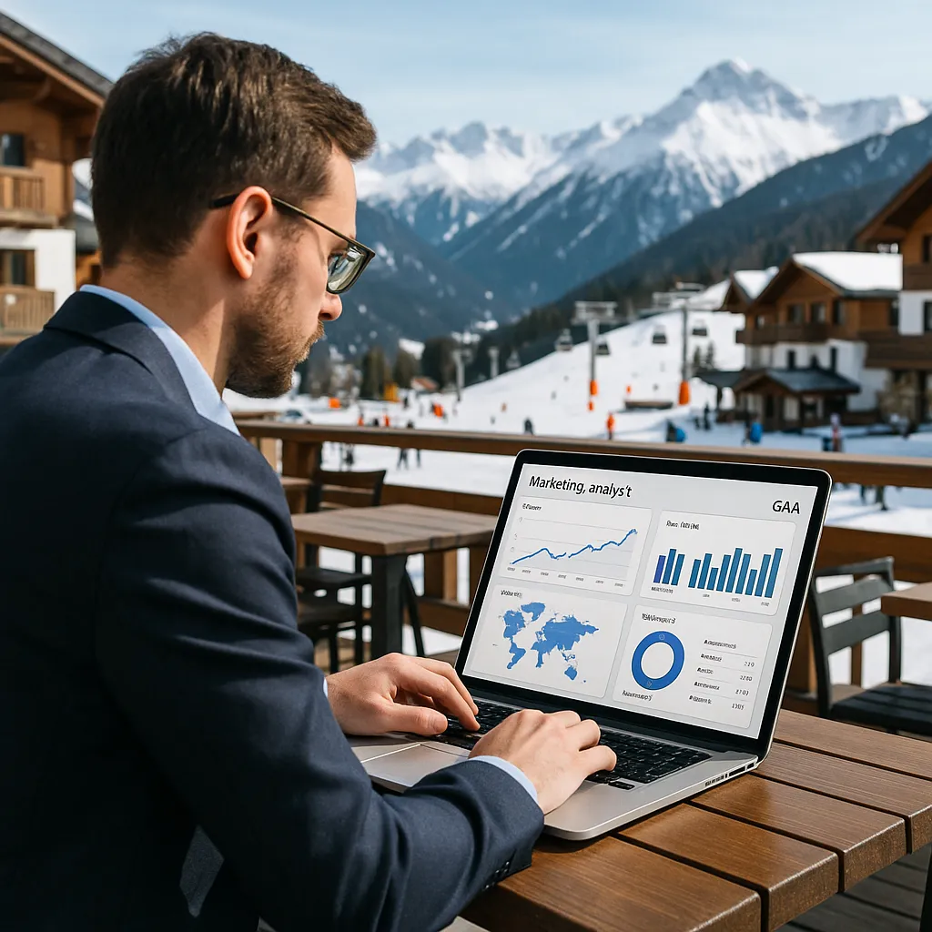 Gemini AI inside GA4 answering natural language questions about resort marketing data