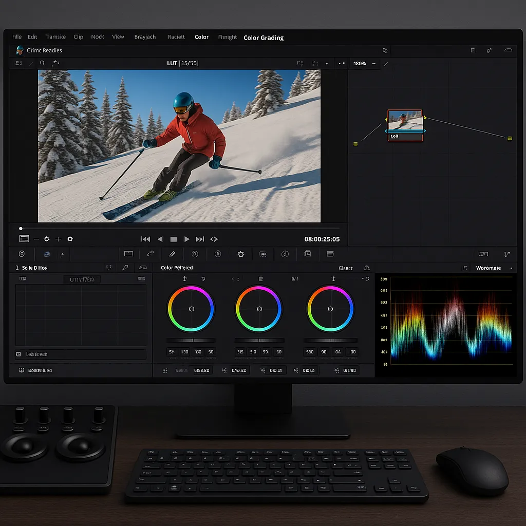 DaVinci Resolve color grading GoPro log footage
