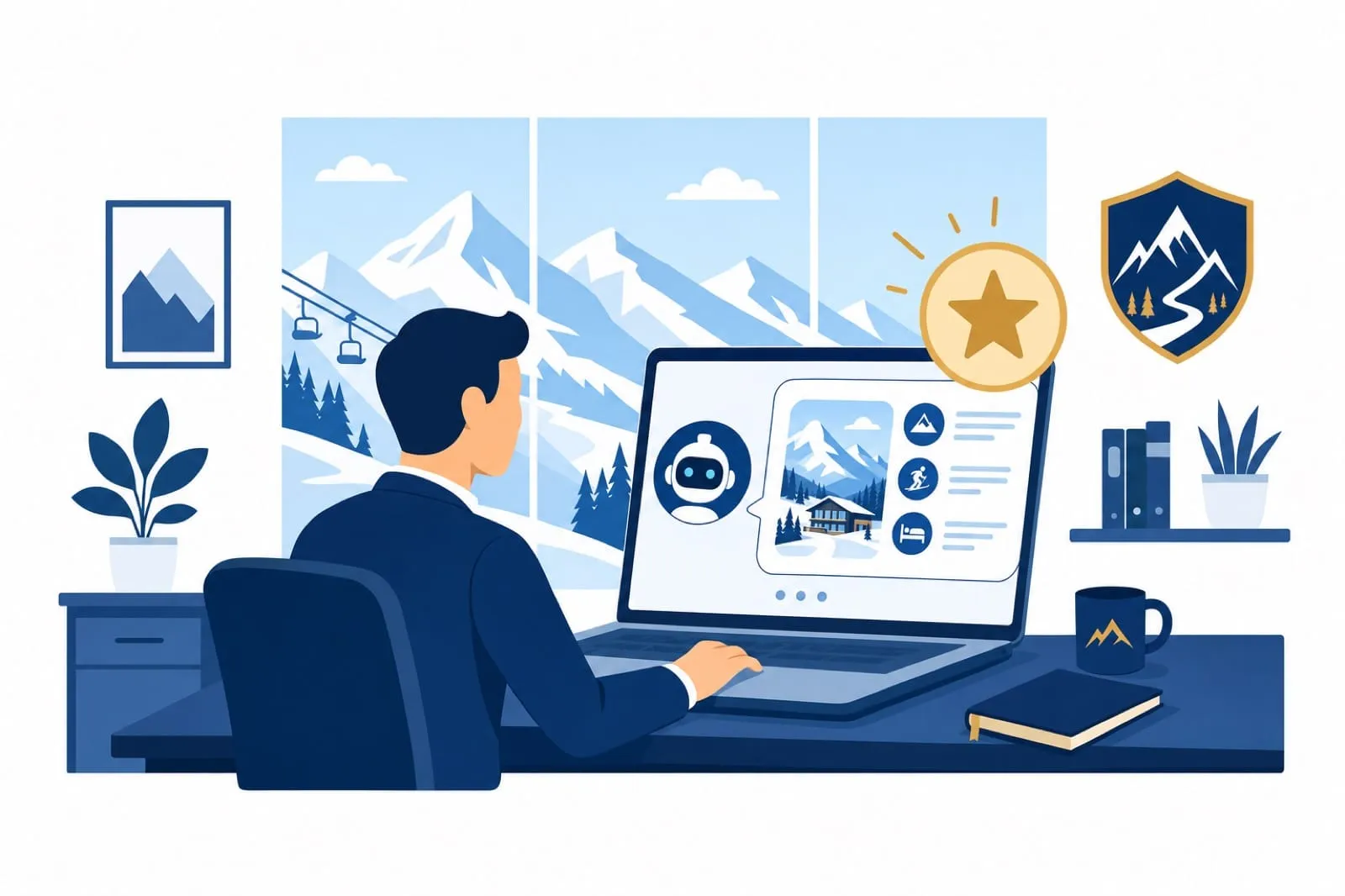 Independent ski resort base area — authenticity that major pass networks can't replicate